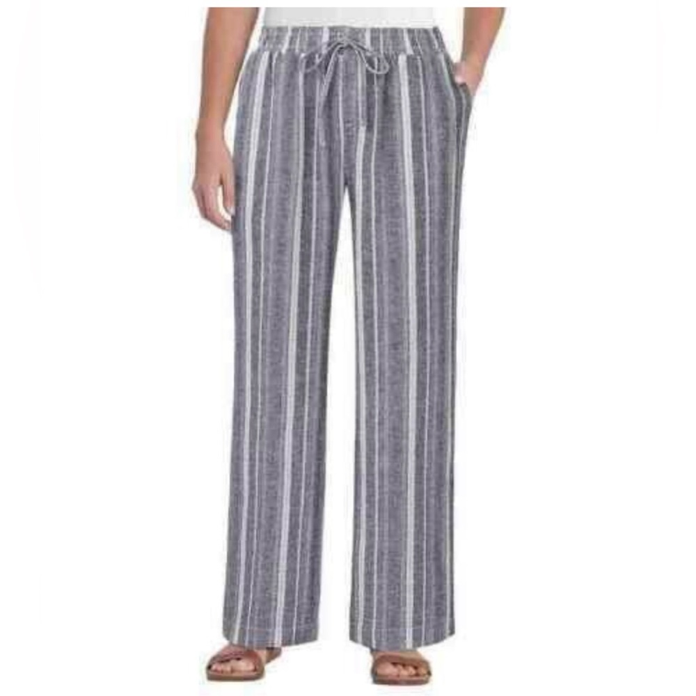 Ellen Tracy, women’s size medium hundred percent linen pull on BoHo style pants‎